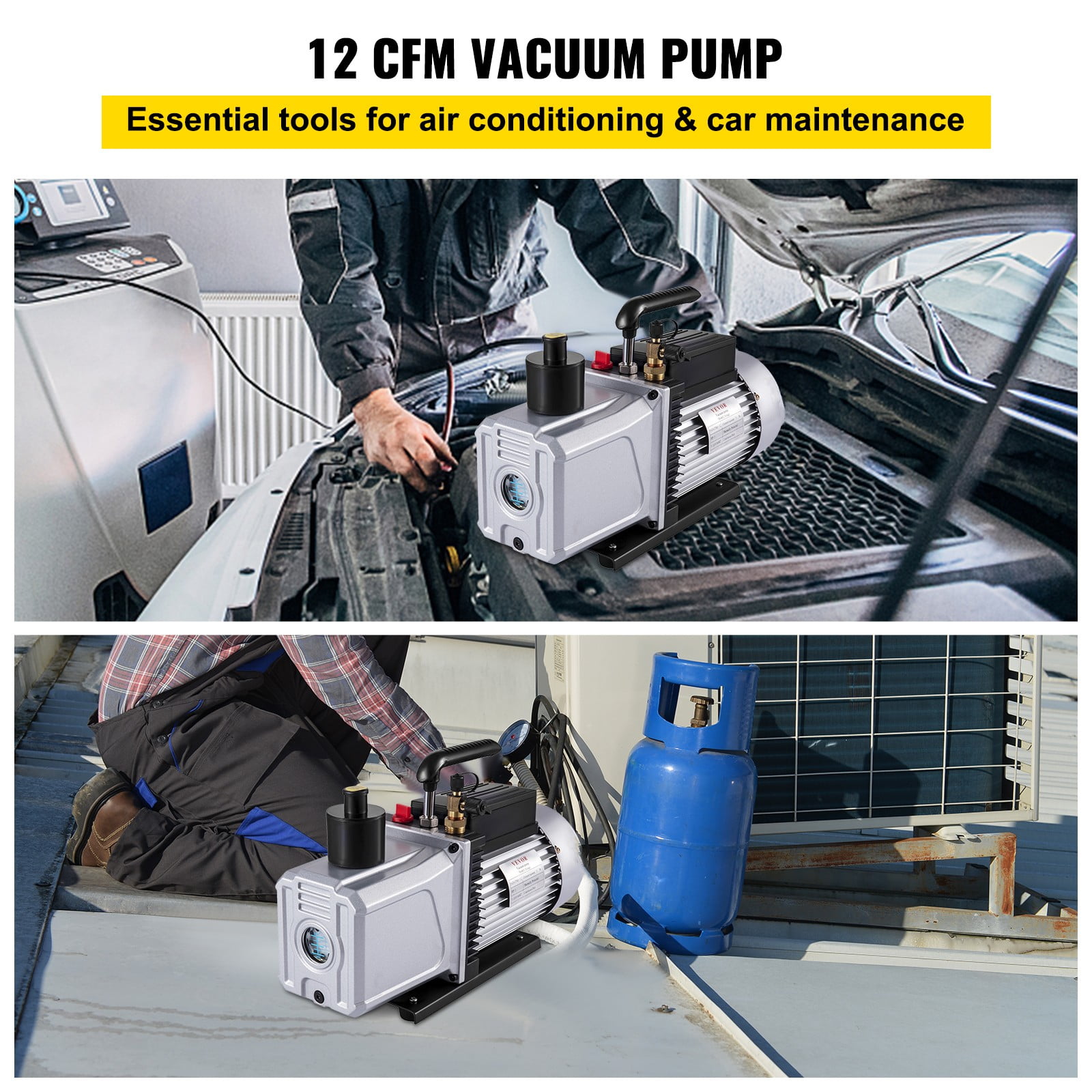 BENTISM HFS (R) Vacuum Pump Single Stage 12CFM; 110V/60HZ; Inlet SAE 1/4″-3/8″ SAE; Ultimate Vacuum 3PA/22.5 micron, 1HP Sansujyuku sansujyuku.com