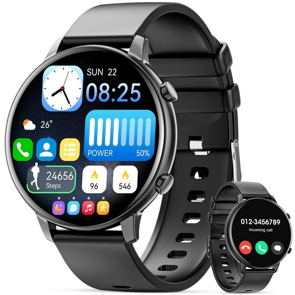 Mingdaln men's Smart Watch 1.39-inch, with Answer Make Call/IP68 waterproof/10 days standby, with Fitness Tracker,fits for Android iPhone Devices, perfect gift( Black)