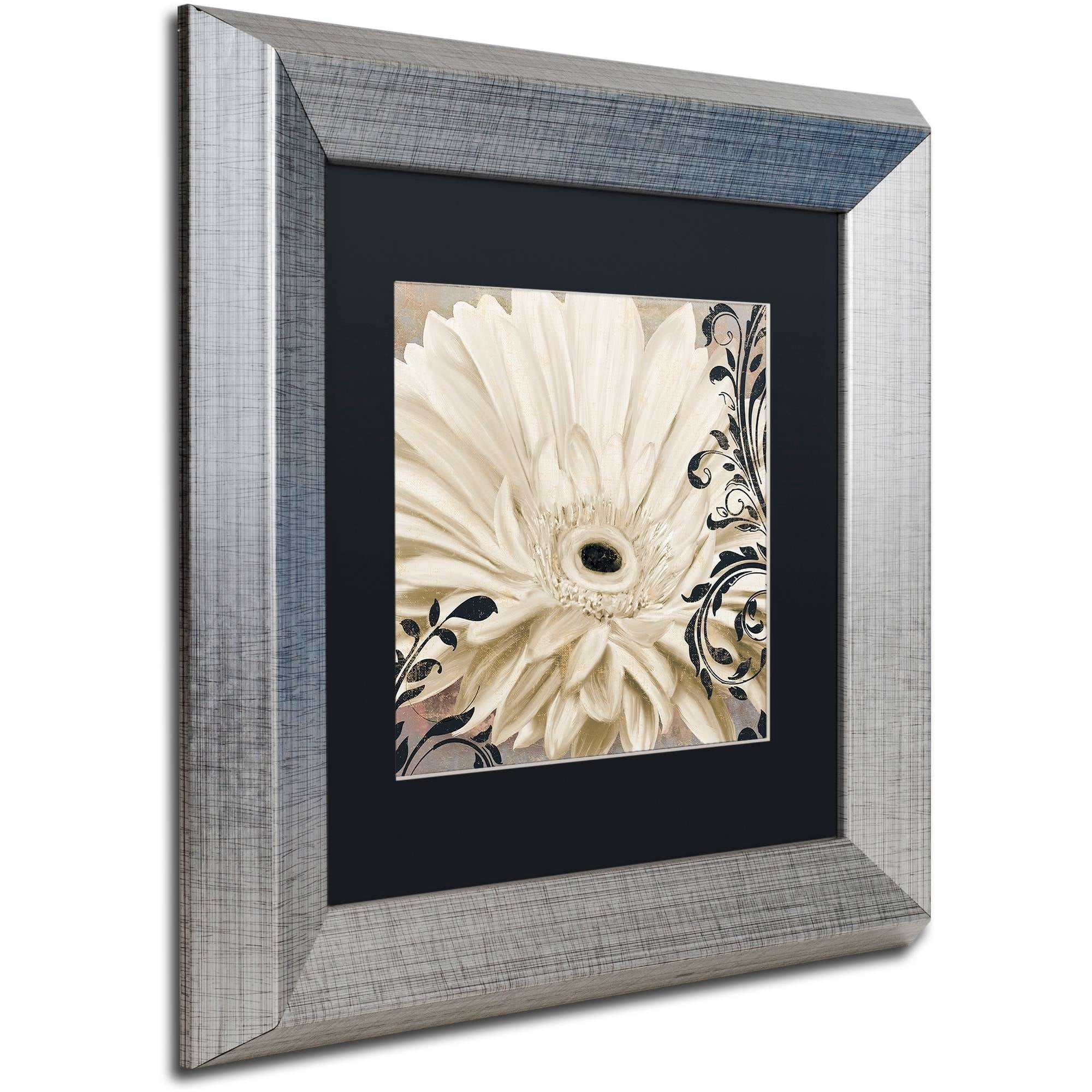 Trademark Fine Art "Winter White I" Canvas Art by Color Bakery Black Matte, Silver Frame
