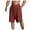 Z091-Wine, variant on Caqnni Men's Linen Shorts Casual Elastic Waist Drawstring Summer Beach Shorts Comfortable Elastic Waistband Drawstring Sports Gym Basketball Casual Shorts (M,Dark Blue)