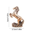 thumbnail image 2 of Eoozwa Hand Carved Copper Alloy Horse Statue Mini Desktop Decor Bronze Office Desk Ornament Collectible Gift for Home Display, 2 of 6