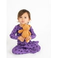 thumbnail image 4 of Leveret Kids Footed Cotton Pajama Dog Paw Purple 18-24 Month, 4 of 4