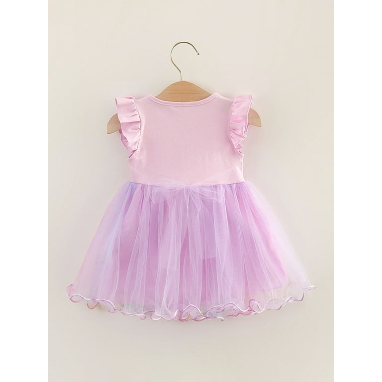 Robe Princesse Fille Tulle Arc en Ciel