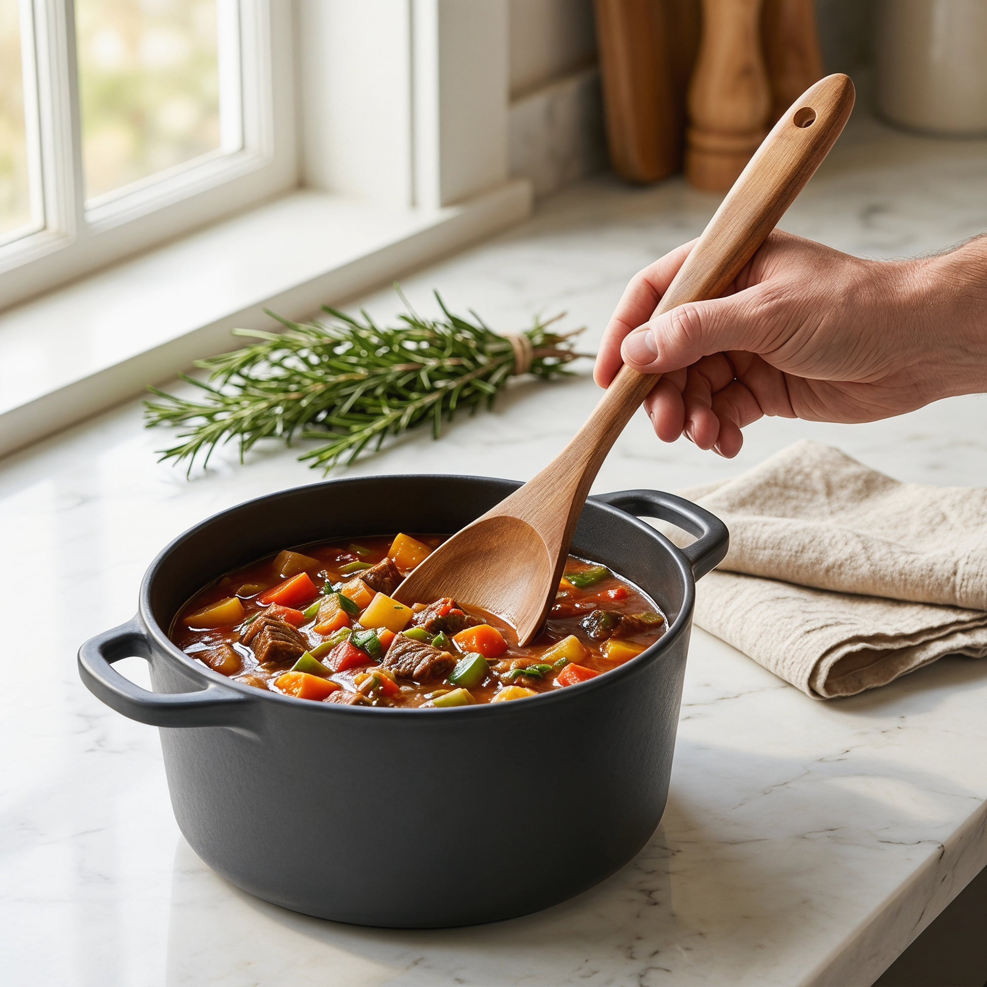 Unique Bargains 1Pcs Wood Scratch Proof for Non Stick Pans Heat Resistant Kitchen Spoon B