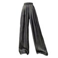 thumbnail image 4 of yunLCZ Womens Dress Pants Women's Spring Satin Straight Leg With Drawstring Loose Casual Pants Business Work Casual Pants, 4 of 4