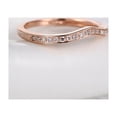 thumbnail image 3 of 1.80 mm Top Moissanite Sterling Silver 925 Simple Half Eternity Band with the Finest Moissanite, Wedding Band in Rose gold and gold plating, 3 of 8