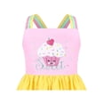 thumbnail image 5 of Girls Dress Ice Cream Rainbow Striped Suspender Sleeveless Sundress 4 Years, 5 of 7