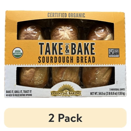 (2 pack) Essential Baking Company Organic Artisan Sourdough Bread 18.2 Ounce (Pack of 3) (2 pack) Essential Baking Company Organic Artisan Sourdough Bread 18.2 Ounce (Pack of 3)