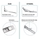thumbnail image 2 of Inteprter 1 par de soportes de estante plegables de 8 pulgadas, soporte plegable de acero inoxidable resistente, soportes plegables DIY montados en la Conjuntos de muebles de dormitorio Numero 3 Inteprter HA024806-03, 2 of 6