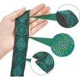 thumbnail image 3 of DIY 7.7 Yard 1.3 Inch Vintage Jacquard Ribbon Emobridered Woven Ribbon Fabric Trim Fringe for DIY Clothing Accessories Embellishment Decorations Green, 3 of 9