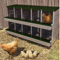 thumbnail image 1 of Alician 10 Compartment Metal Chicken Nesting Box for Laying Eggs, Rustproof Wall-mountable Roll Away Chicken Laying Boxes, 1 of 6
