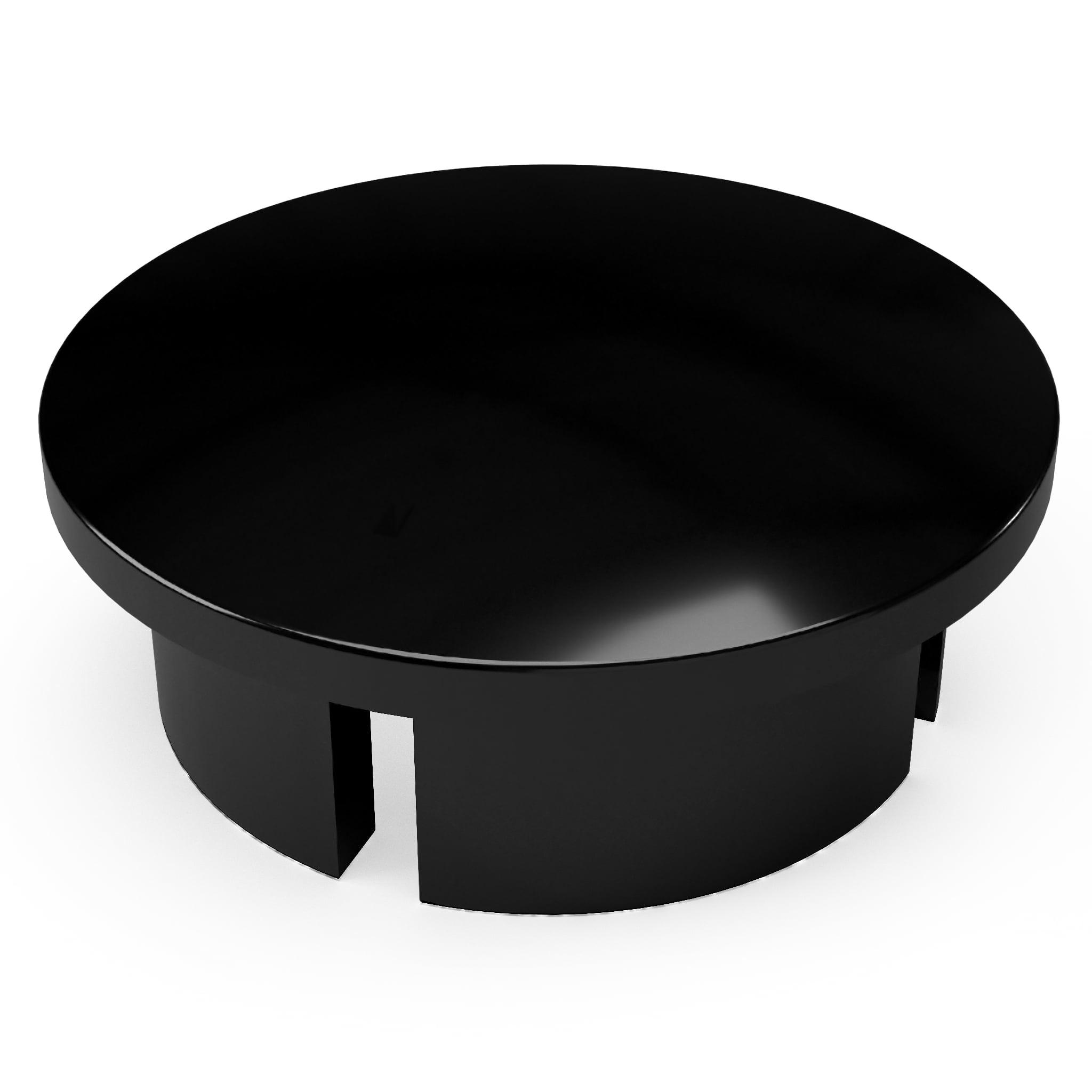FORMUFIT F012IDC-BK-10 PVC Internal Domed End Cap, Furniture Grade, 1/2 in. Size, Black , 10-Pack