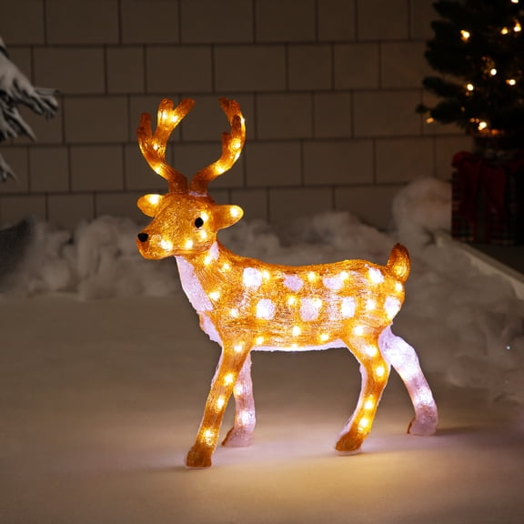 Northlight LED Lighted Commercial Grade Acrylic Reindeer Outdoor Christmas Decoration - 24"