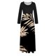 thumbnail image 4 of Vestido largo de manga larga con cuello redondo y estampado floral para mujer Pompotops  hdfakjf4119, 4 of 5
