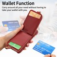 thumbnail image 4 of Decase for iPhone 15 Plus Zipper Wallet Casa,with Credit Card Holder,Built-in Ring Stand,RFID Blocking Design,Rugged Shockproof PU Leather Protective Case,Support Magnetic Car Mount,Red, 4 of 10