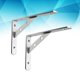 thumbnail image 5 of Soporte de estante de pared industrial duradero 2 piezas Soporte de acero inoxidable Soporte triangular con 4 tornillos (3x200mm), 5 of 6