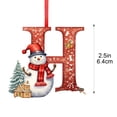 thumbnail image 3 of Cififendec Christmas 26‑Letter Acrylic Hanging Ornaments, Snowman Alphabet Pendant Decor for Xmas Tree Gift Bag Window Holiday Decor, 3 of 6