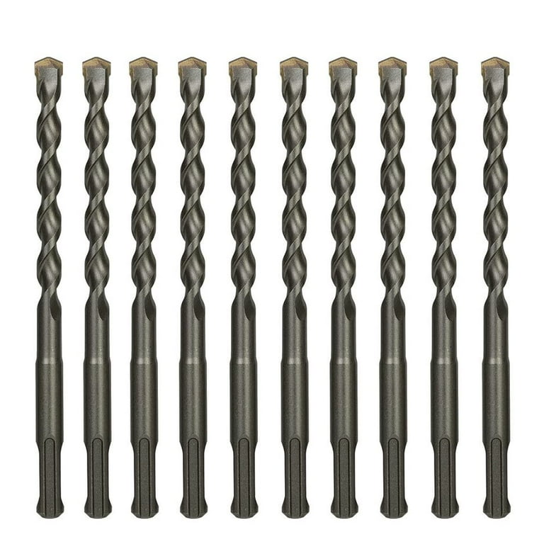 Sds Plus 10pcs Rotary Hammer Drill Bit Set Carbide Tipped For