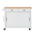 thumbnail image 2 of Linon Sherman Wood Kitchen Island in White, 2 of 20