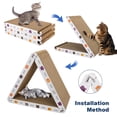 thumbnail image 4 of Cat Scratcher CATISM Triangle, cartón duradero, plegable, x3, 4 of 6