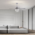 thumbnail image 3 of Zyanya 52 in. 3-Light Indoor Chrome Finish Ceiling Fan with Light Kit, 3 of 5