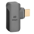 thumbnail image 3 of Adaptador magnético tipo C macho a tipo C hembra 40Gbps 24 pines soporte 4K 8K 60HZ adaptador magnético gris de ángulo recto para oficina, 3 of 8