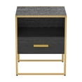 thumbnail image 2 of DeeHome Update Modern Nightstand with 1Drawers, Suitable for Bedroom/Living Room/Side Table (Gold and Black ), 2 of 7
