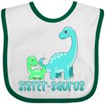 thumbnail image 3 of Inktastic Sister-saurus Cute Brontosaurus Family Boys or Girls Baby Bib, 3 of 4