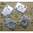 thumbnail image 2 of U8MO 8/30/60X retro Jewelry Making Playing CARDS alloy charms pendants 21x12mm-60pcs, 2 of 4