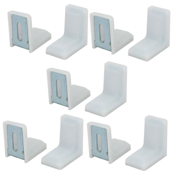 Uxcell 28mmx17mmx28mm Plastic L Shaped Cover Right Angle Corner Brace White 10pcs