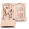 thumbnail image 2 of SHENMO 9-Piece Manicure Pedicure Kit, Stainless Steel Nail Set with Case - Nail Scissors, Nail Clipper, Nipper, Glass Nail File, Nail Nipper, Cuticle Pusher, 2 of 4