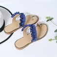 thumbnail image 7 of GERsome Women's Sandal Flat Sandals Toe Ring Slides Slip on Flip Flops, 7 of 7