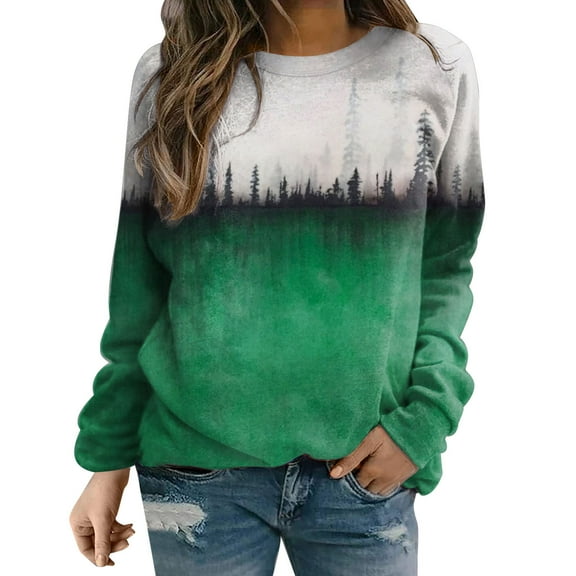 adviicd Womens Oversized Sweatshirts Womens Plus Size Tie Dye Sweatshirt Casual Long Sleeve Crew Neck Colorblock Pullover Tops Trendy
