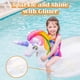 thumbnail image 3 of Flotador de piscina JOYIN Unicorn para niños con forma de arcoíris inflable con purpurinas, 3 of 8