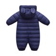 thumbnail image 2 of SYNPOS Baby Boy Girl Bear Hooded Puffer Snowsuit Newborn Winter Jumpsuit Jacket, 2 of 4