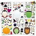 thumbnail image 1 of 36 PCS Make-a-face Sticker Sheets Make Your Own Halloween Characters Mix and Match Sticker Sheets with Vampire, Witch, Frankenstein, Ghost and More Ha, 1 of 4