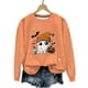 thumbnail image 2 of Heisall Womens Hoodies Halloween-themed Sparkling Print Round Neck Long Sleeve Fleece-lined Casual Sporty Fashion Sweatshirts, 2 of 9