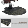 thumbnail image 2 of BarberPub 3'x4' Barber Mat for Station Salon mats for Hair Stylist Barber Chair Anti-Fatigue Floor Mat Circle 1" Thick 0025 (Black& Gold), 2 of 9