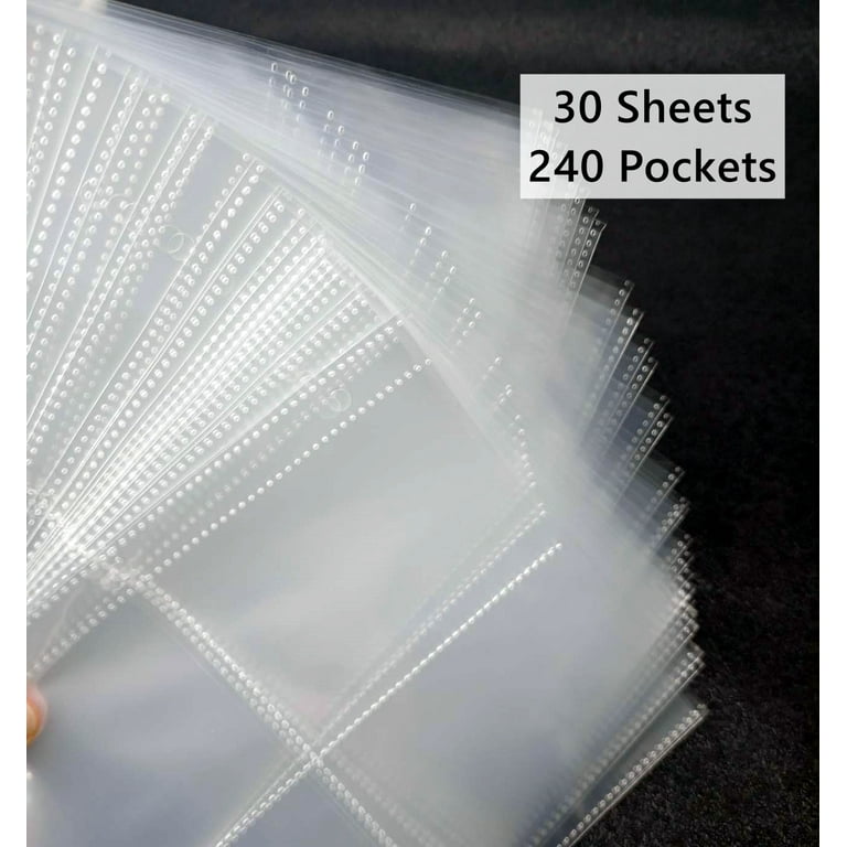 Trading Card Sleeves 405 Pocket - Double-Sided 9 Pocket Pages, Ultra Clear  For Binder (45 Sheets) Double-sided Card Protector Sheets
