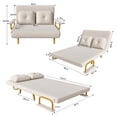thumbnail image 2 of Timbernest 5-in-1 Convertible Sleeper Chair, Futon Sofa Couch Bed for Living Room, Space Saving, White, 2 of 11