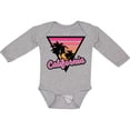 thumbnail image 3 of Inktastic California with Triangle and Palm Trees Boys or Girls Long Sleeve Baby Bodysuit, 3 of 5