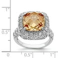 thumbnail image 3 of Sterling Silver Champagne & Clear CZ Ring QR4313, 3 of 5