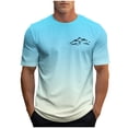 thumbnail image 2 of Zynviq Active Fit Shirts Mens Short Sleeve Gradient Sport Crew Neck Graphic Tees Tops Men XXL, 2 of 4