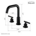 thumbnail image 3 of Boyel Living 8 in. Widespread 2-Handle Mid-Arc Bathroom Faucet with Valve and cUPC Water Supply Lines in Matte Black, 3 of 10