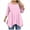 Pink, variant on Women's Elegant Dot Print Shirt 3/4 Sleeve Tees Round Neck Chic Blouse Casual Loose Fit Tunic Tops My Order My Items