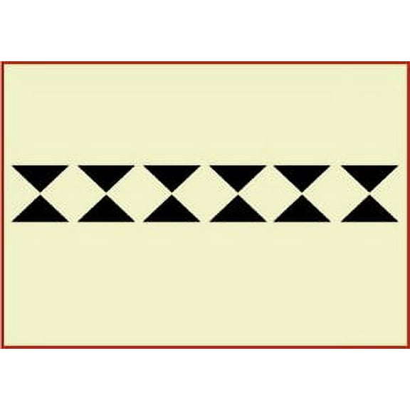 Diamond 1 Border Stencil - DIY Art & Craft Reusable Sturdy Flexible Painting Template 10 mil Plastic Mylar Wall Floor Tile Craft Stencils - The Artful Stencil