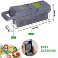 thumbnail image 4 of Vegetable Chopper,Food Chopper,Multifunctional 13 in 1 Kitchen Vegetable Slicer Dicer Cutter,Veggie Chopper With 8 Blades,Cheese Shredder Carrot and Onion Chopper With Container for Kitchen, 4 of 9