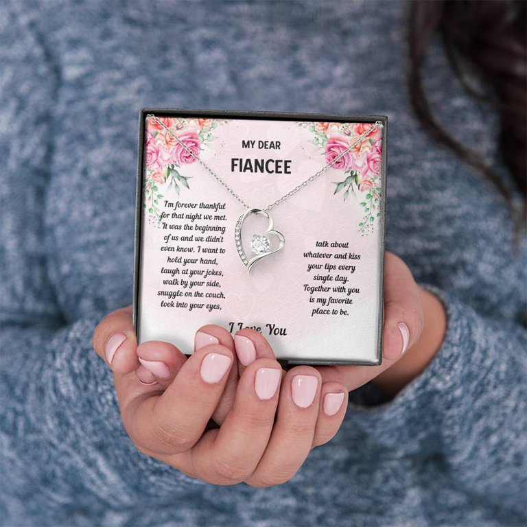 Fiance - Favorite Place Forever Love Necklace, Fiance Birthday