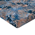 thumbnail image 4 of Ambesonne Tropical Fitted Sheet, Grunge Abstract Flora Plot, Twin XL Size, Pale Rust and Dark Sky Blue, 4 of 5