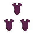 thumbnail image 3 of Minnieouse Traje de baile de Ballet elástico para niñas, mono, traje de baile con forro transpirable, leotardo morado 4XL Type1 NO1, 3 of 6